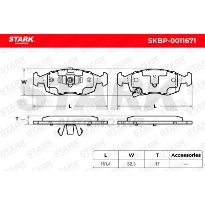 Klocki hamulcowe Stark SKBP-0011671 SKBP-0011671 - foto 6