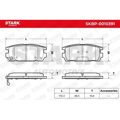 Klocki hamulcowe Stark SKBP-0010391 SKBP-0010391 - foto 3