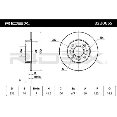 Tarcza hamulcowa RIDEX 82B0855 82B0855 - foto 4