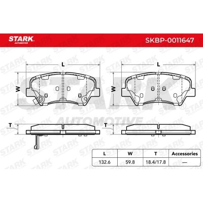 Klocki hamulcowe Stark SKBP-0011647 SKBP-0011647 - foto 4