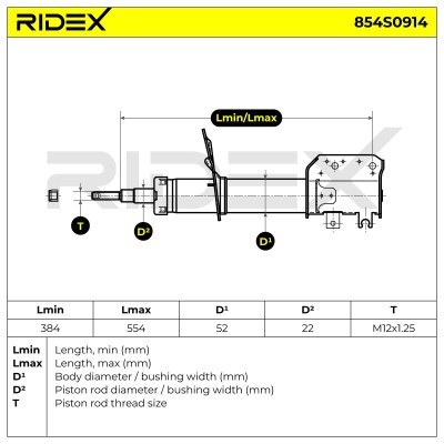 Amortyzator RIDEX 854S0914 854S0914 - foto 5