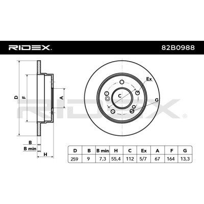 Tarcza hamulcowa RIDEX 82B0988 82B0988 - foto 10
