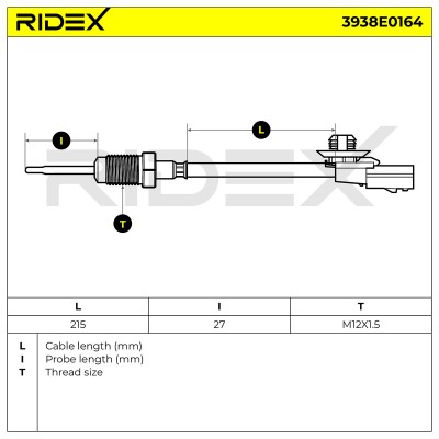 Czujnik temperatury spalin RIDEX 3938E0164 3938E0164 - foto 6