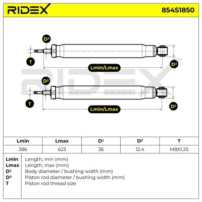 Amortyzator RIDEX 854S1850 854S1850 - foto 5