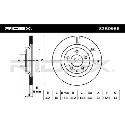 Tarcza hamulcowa RIDEX 82B0986 82B0986 - foto 3