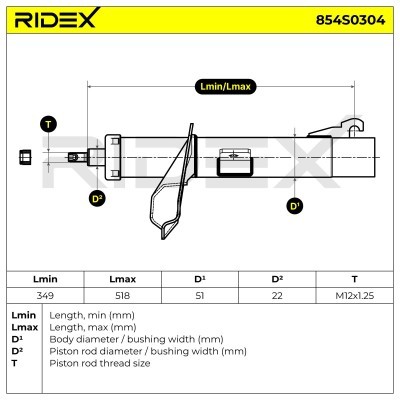 Amortyzator RIDEX 854S0304 854S0304 - foto 5