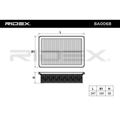 Filtr Powietrza RIDEX 8A0068 8A0068 - foto 6