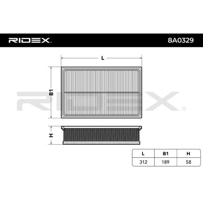 Filtr Powietrza RIDEX 8A0329 8A0329 - foto 3