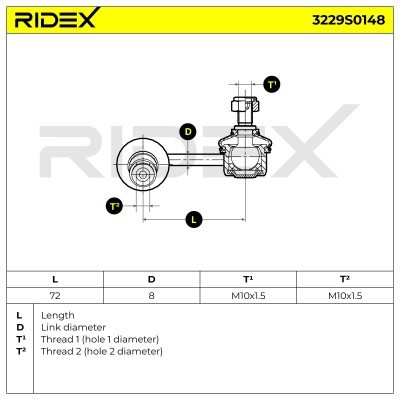 Łącznik Stabilizatora RIDEX 3229S0148 3229S0148 - foto 3