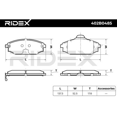 Klocki hamulcowe RIDEX 402B0485 402B0485 - foto 4
