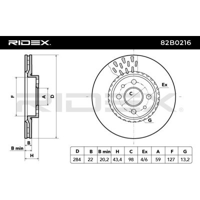 Tarcza hamulcowa RIDEX 82B0216 82B0216 - foto 4