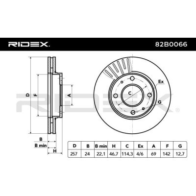 Tarcza hamulcowa RIDEX 82B0066 82B0066 - foto 3