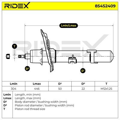 Amortyzator RIDEX 854S2409 854S2409 - foto 9