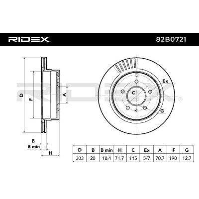 Tarcza hamulcowa RIDEX 82B0721 82B0721 - foto 4
