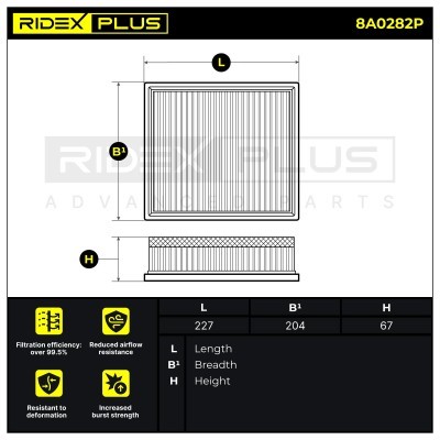 Filtr Powietrza RIDEX 8A0282P 8A0282P - foto 7