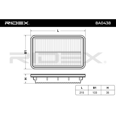 Filtr Powietrza RIDEX 8A0438 8A0438 - foto 6
