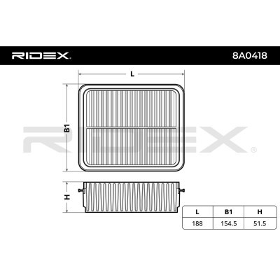 Filtr Powietrza RIDEX 8A0418 8A0418 - foto 5
