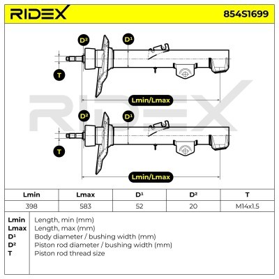 Amortyzator RIDEX 854S1699 854S1699 - foto 7
