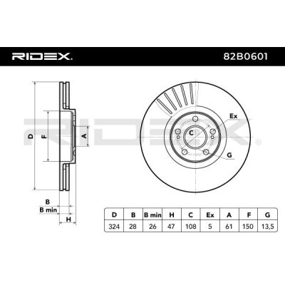 Tarcza hamulcowa RIDEX 82B0601 82B0601 - foto 6