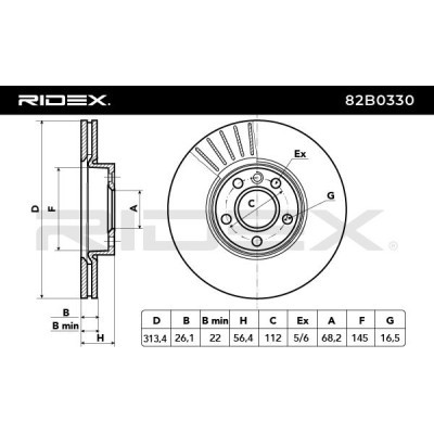Tarcza hamulcowa RIDEX 82B0330 82B0330 - foto 6