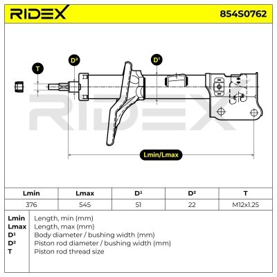 Amortyzator RIDEX 854S0762 854S0762 - foto 9