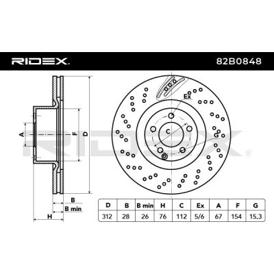 Tarcza hamulcowa RIDEX 82B0848 82B0848 - foto 7