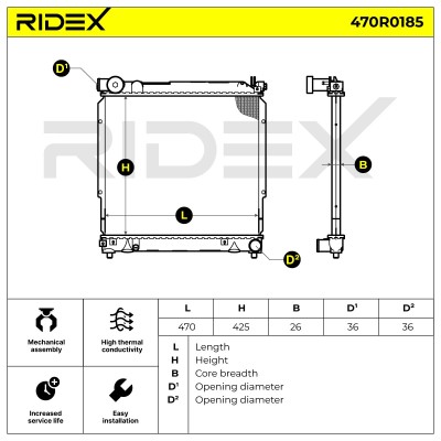 Chłodnica RIDEX 470R0185 470R0185 - foto 5