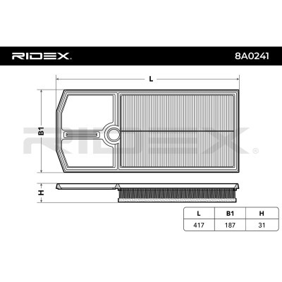 Filtr Powietrza RIDEX 8A0241 8A0241 - foto 5