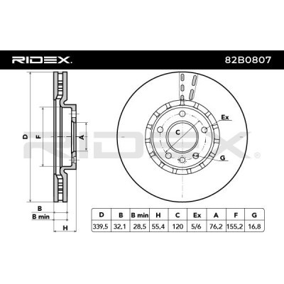 Tarcza hamulcowa RIDEX 82B0807 82B0807 - foto 4