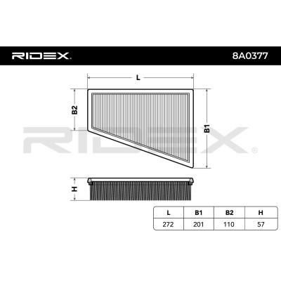 Filtr Powietrza RIDEX 8A0377 8A0377 - foto 3