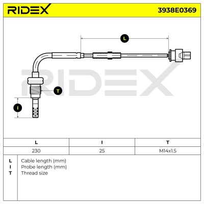Czujnik temperatury spalin RIDEX 3938E0369 3938E0369 - foto 7
