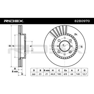 Tarcza hamulcowa RIDEX 82B0970 82B0970 - foto 6