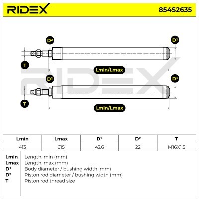Amortyzator RIDEX 854S2635 854S2635 - foto 5