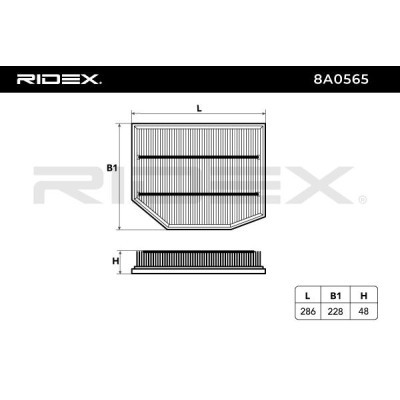 Filtr Powietrza RIDEX 8A0565 8A0565 - foto 6