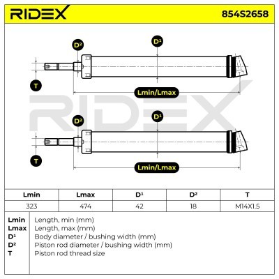 Amortyzator RIDEX 854S2658 854S2658 - foto 6