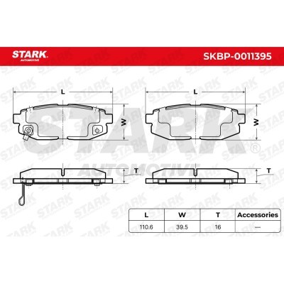 Klocki hamulcowe Stark SKBP-0011395 SKBP-0011395 - foto 5