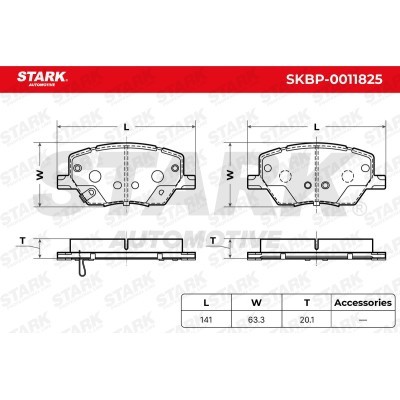Klocki hamulcowe Stark SKBP-0011825 SKBP-0011825 - foto 5
