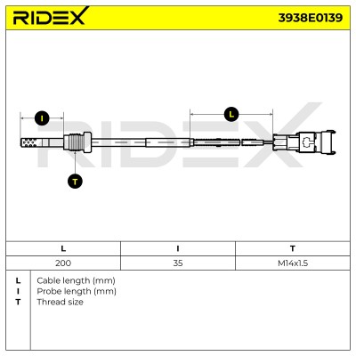 Czujnik temperatury spalin RIDEX 3938E0139 3938E0139 - foto 6