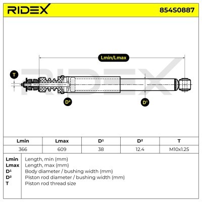 Amortyzator RIDEX 854S0887 854S0887 - foto 8