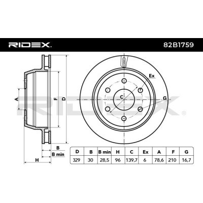 Tarcza hamulcowa RIDEX 82B1759 82B1759 - foto 5