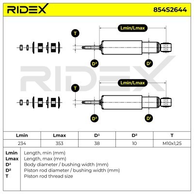Amortyzator RIDEX 854S2644 854S2644 - foto 5