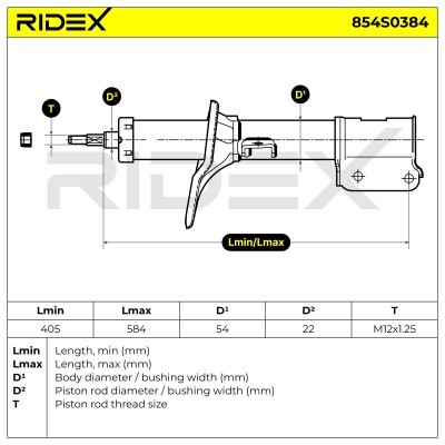Amortyzator RIDEX 854S0384 854S0384 - foto 7