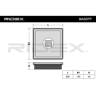 Filtr Powietrza RIDEX 8A0077 8A0077 - foto 6