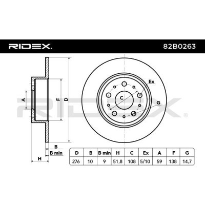 Tarcza hamulcowa RIDEX 82B0263 82B0263 - foto 3