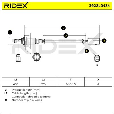 Sonda Lambda RIDEX 3922L0434 3922L0434 - foto 6