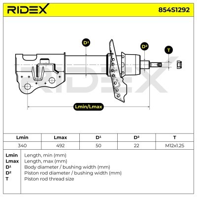Amortyzator RIDEX 854S1292 854S1292 - foto 7