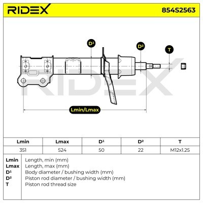 Amortyzator RIDEX 854S2563 854S2563 - foto 8