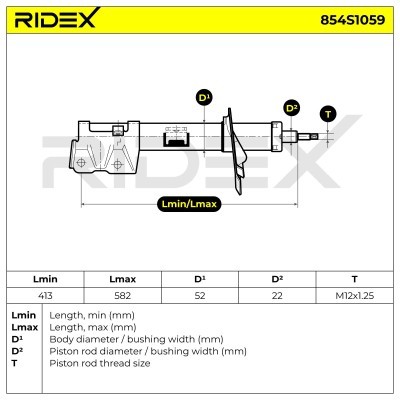 Amortyzator RIDEX 854S1059 854S1059 - foto 8