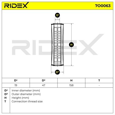 Filtr Oleju RIDEX 7O0063 7O0063 - foto 5