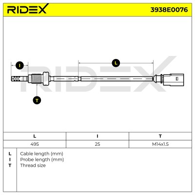Czujnik temperatury spalin RIDEX 3938E0076 3938E0076 - foto 6